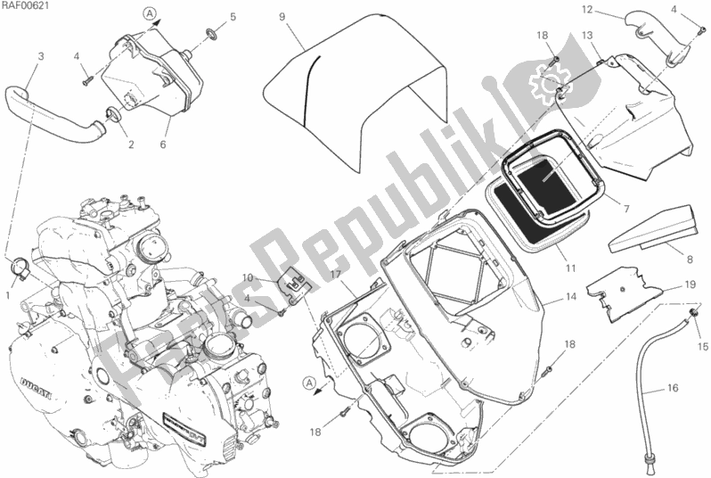Todas las partes para Consumo de Ducati Multistrada 1260 S D-air 2019